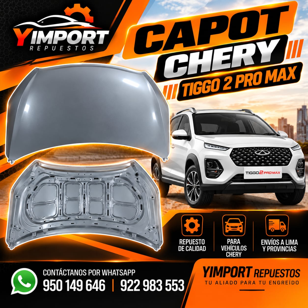 CAPOT CHERY TIGGO 2 PRO MAX