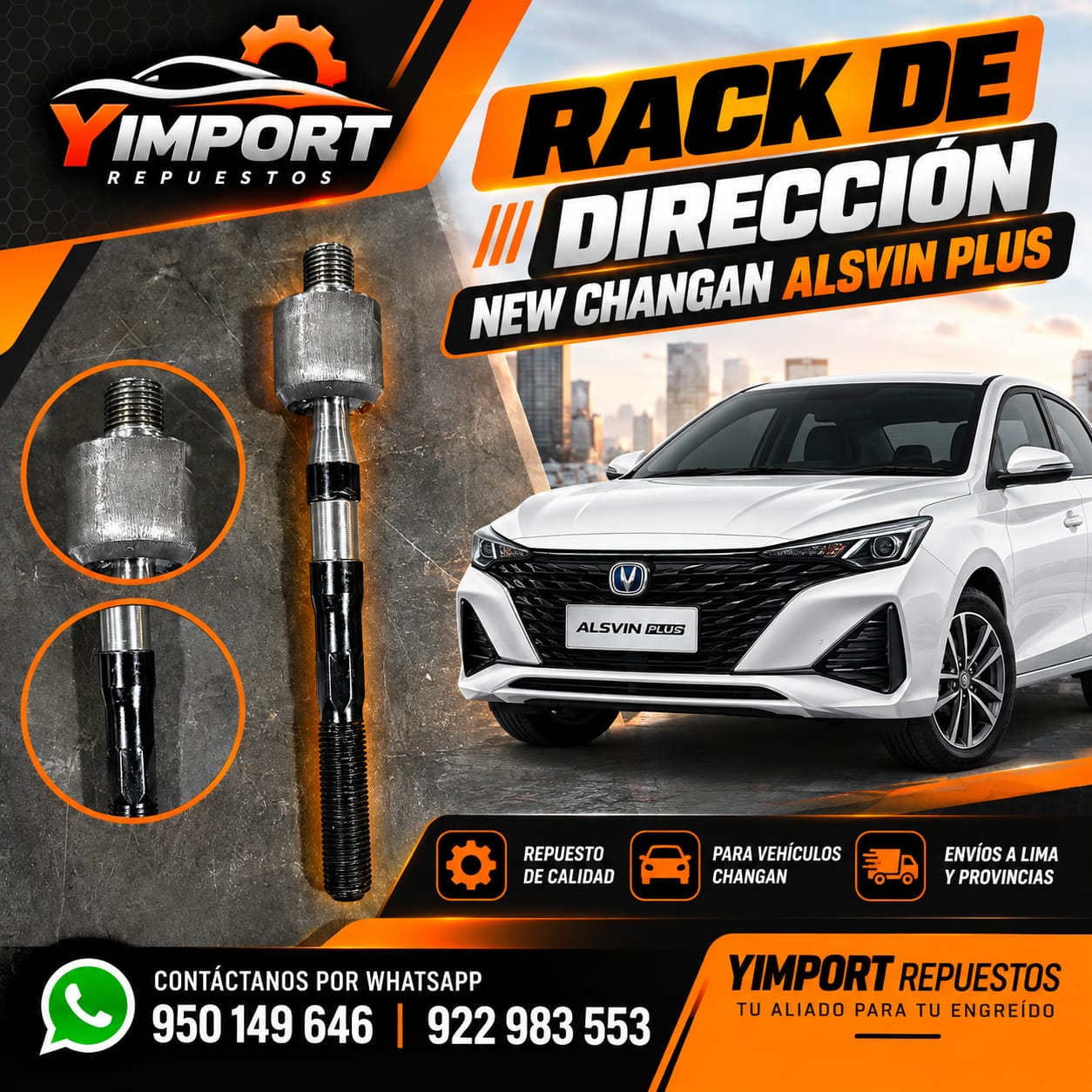 RACK DE DIRECCIÓN – CHANGAN ALSVIN PLUS