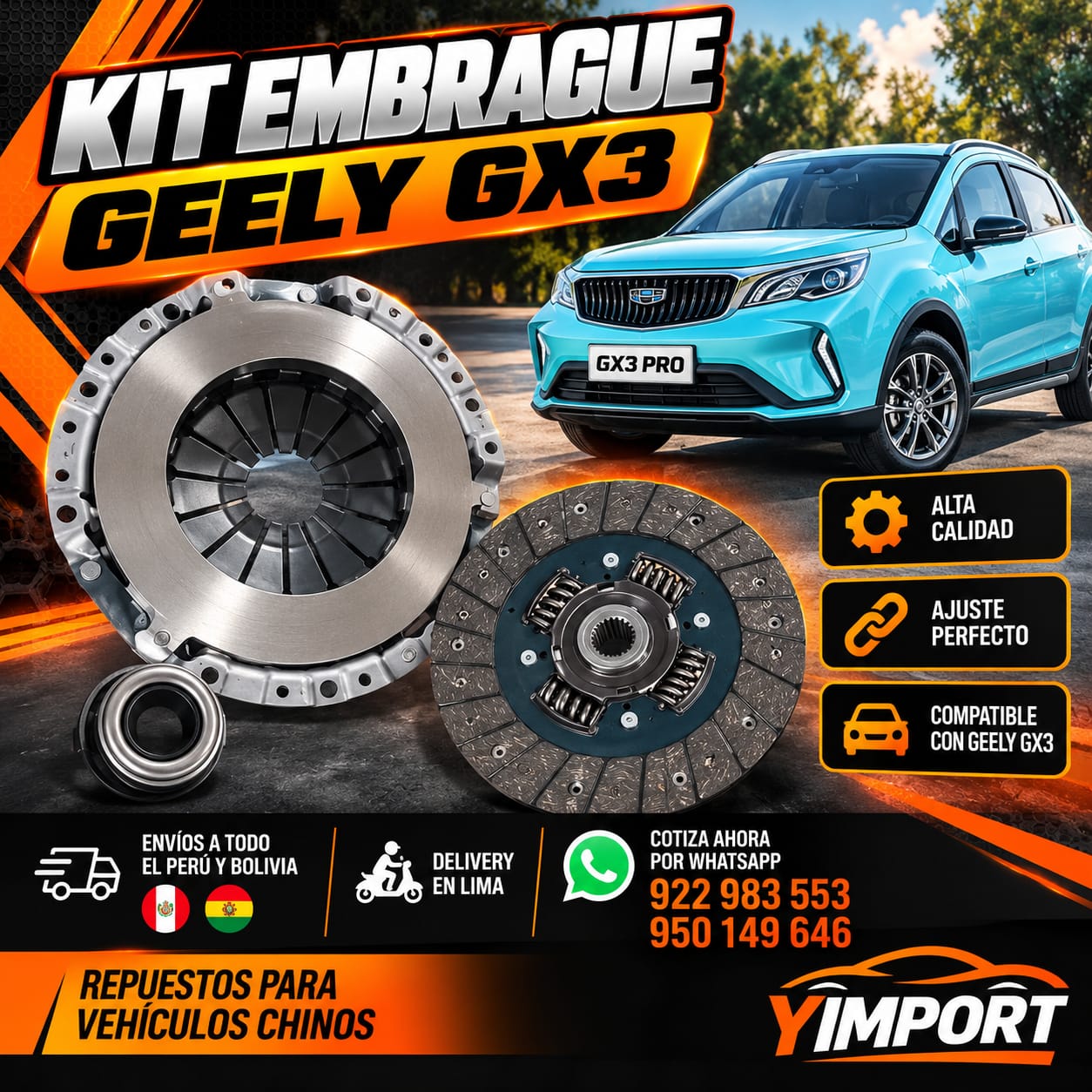 KIT DE EMBRAGUE PARA GEELY GX3
