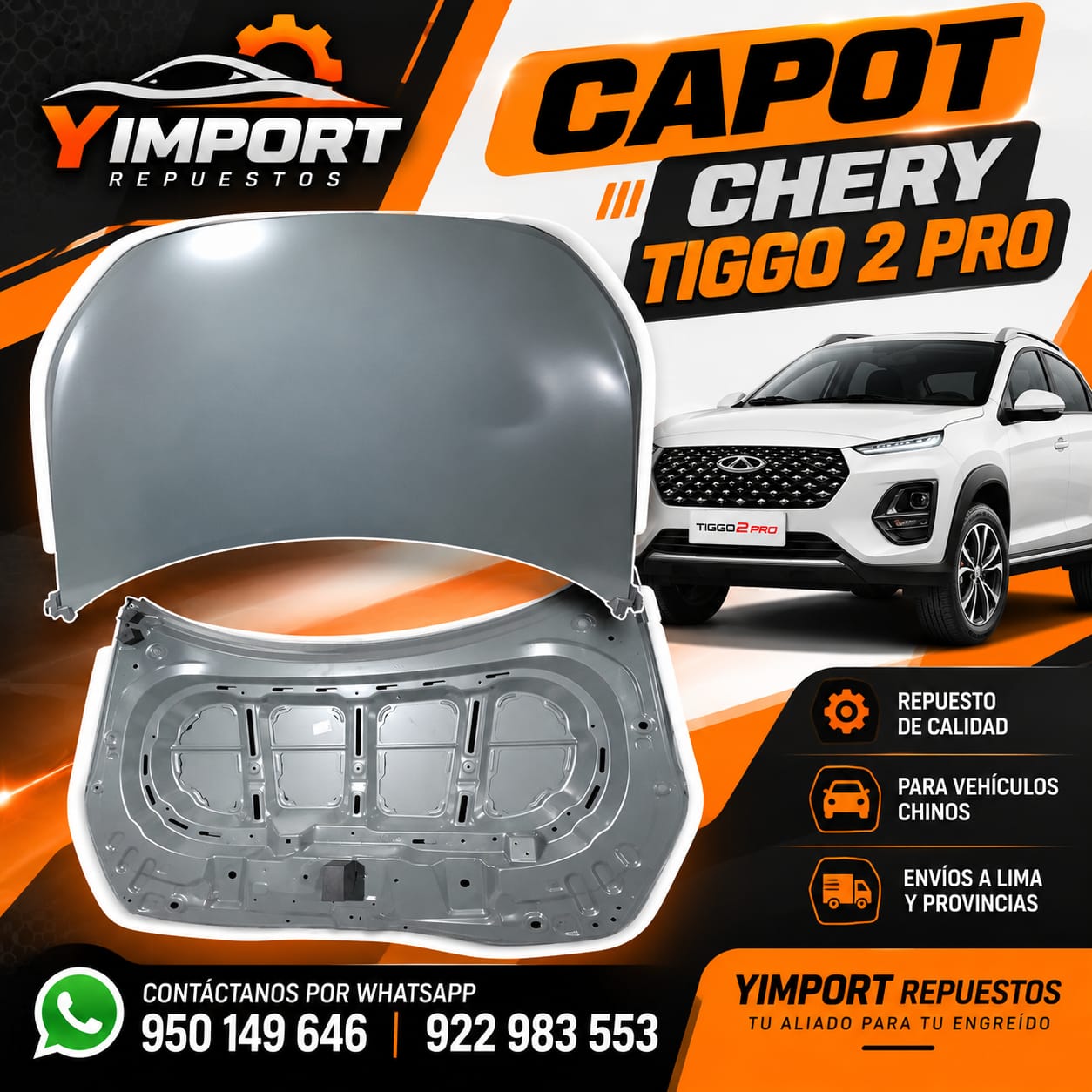 CAPOT CHERY TIGGO 2 PRO